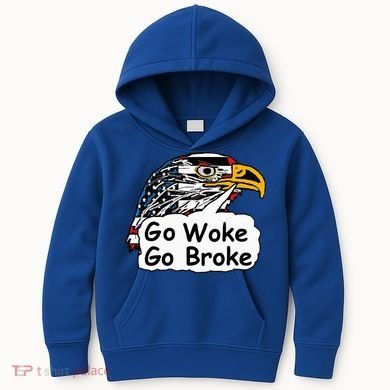Go Woke Go Broke Kids Hoodie