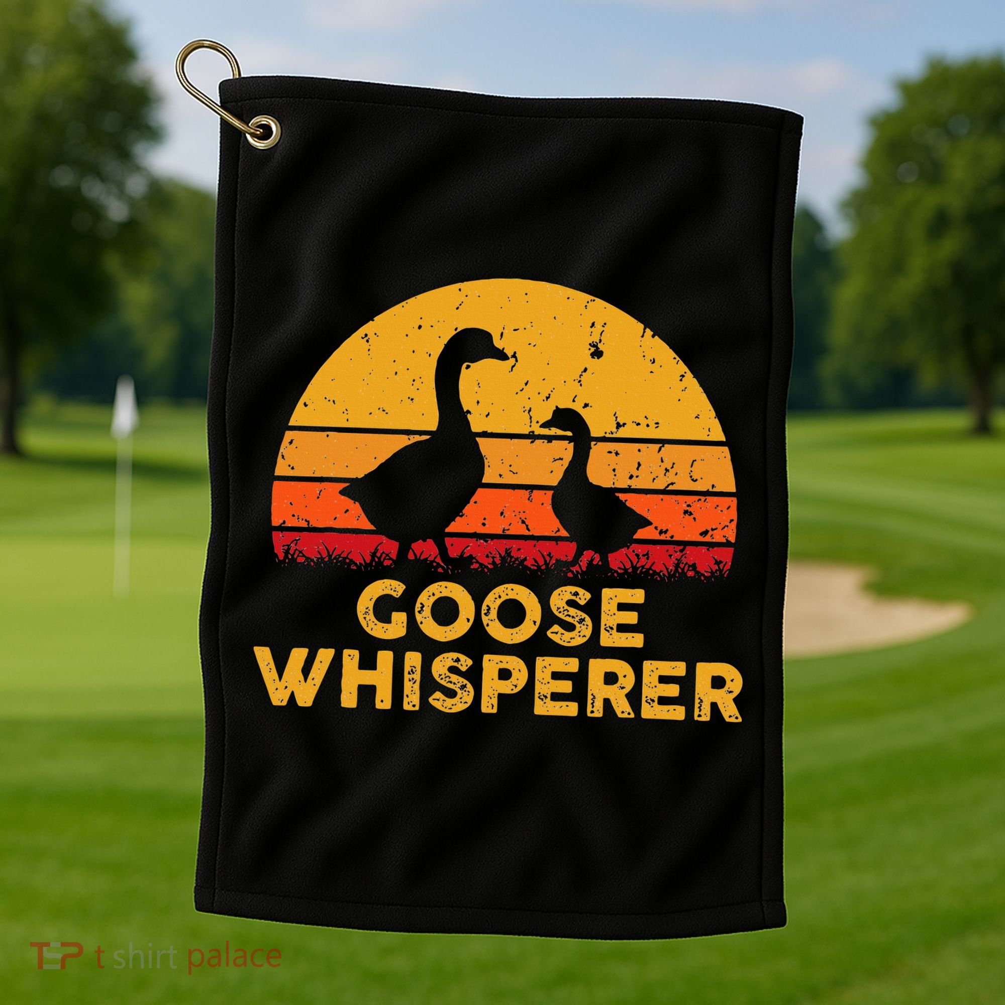 Goose Whisperer Geese Bird Hunter Breeders Poultry Farmers Golf Towel