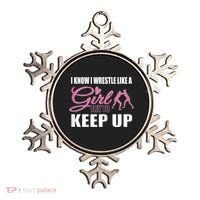 Girls Wrestling Ornament thumb 0