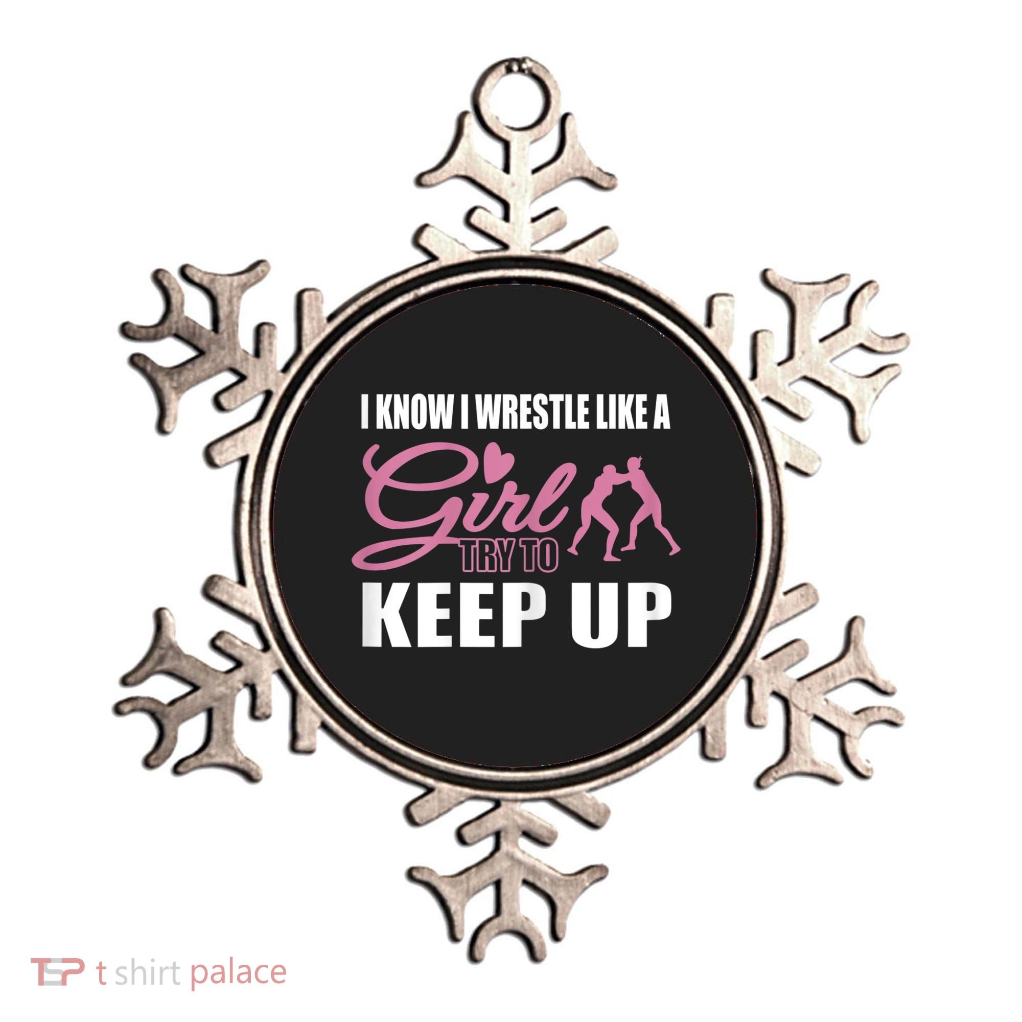 Girls Wrestling Ornament
