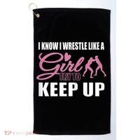 Girls Wrestling Golf Towel thumb 0
