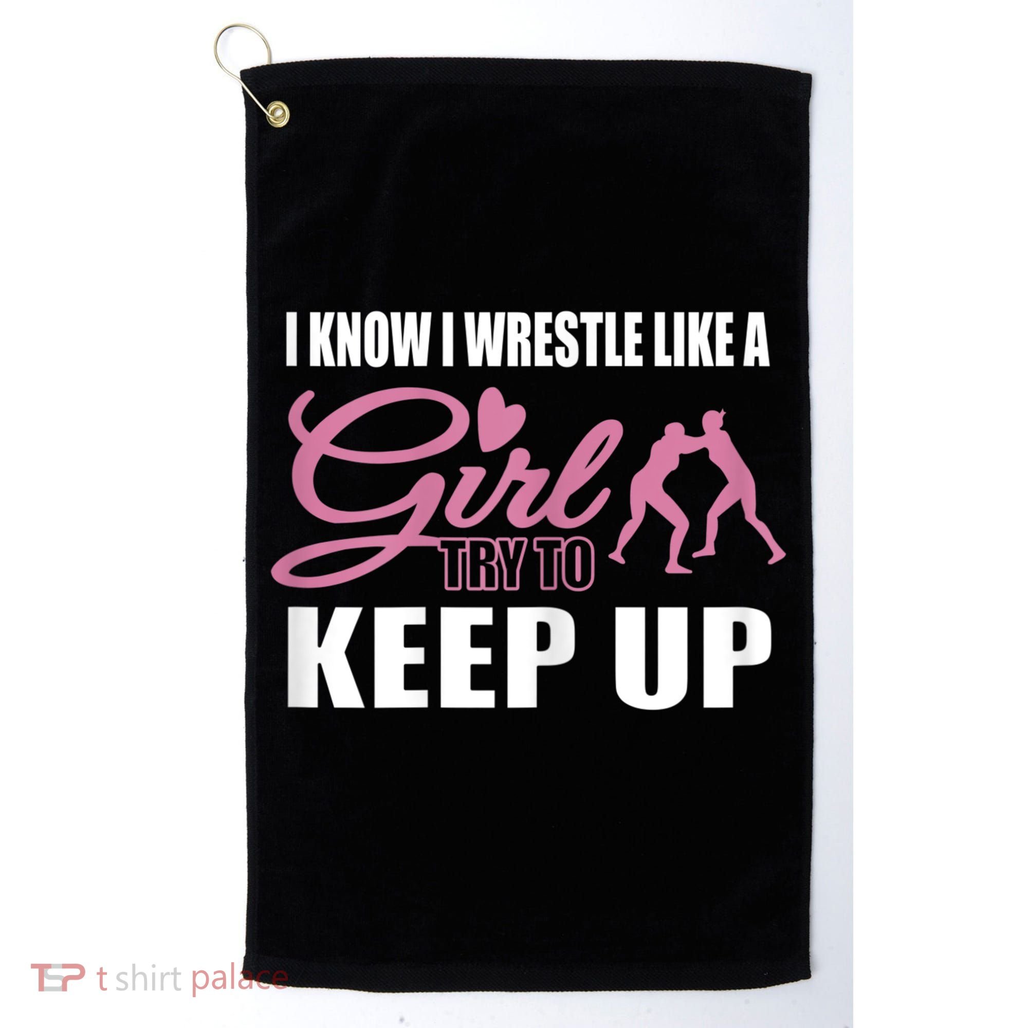 Girls Wrestling Golf Towel