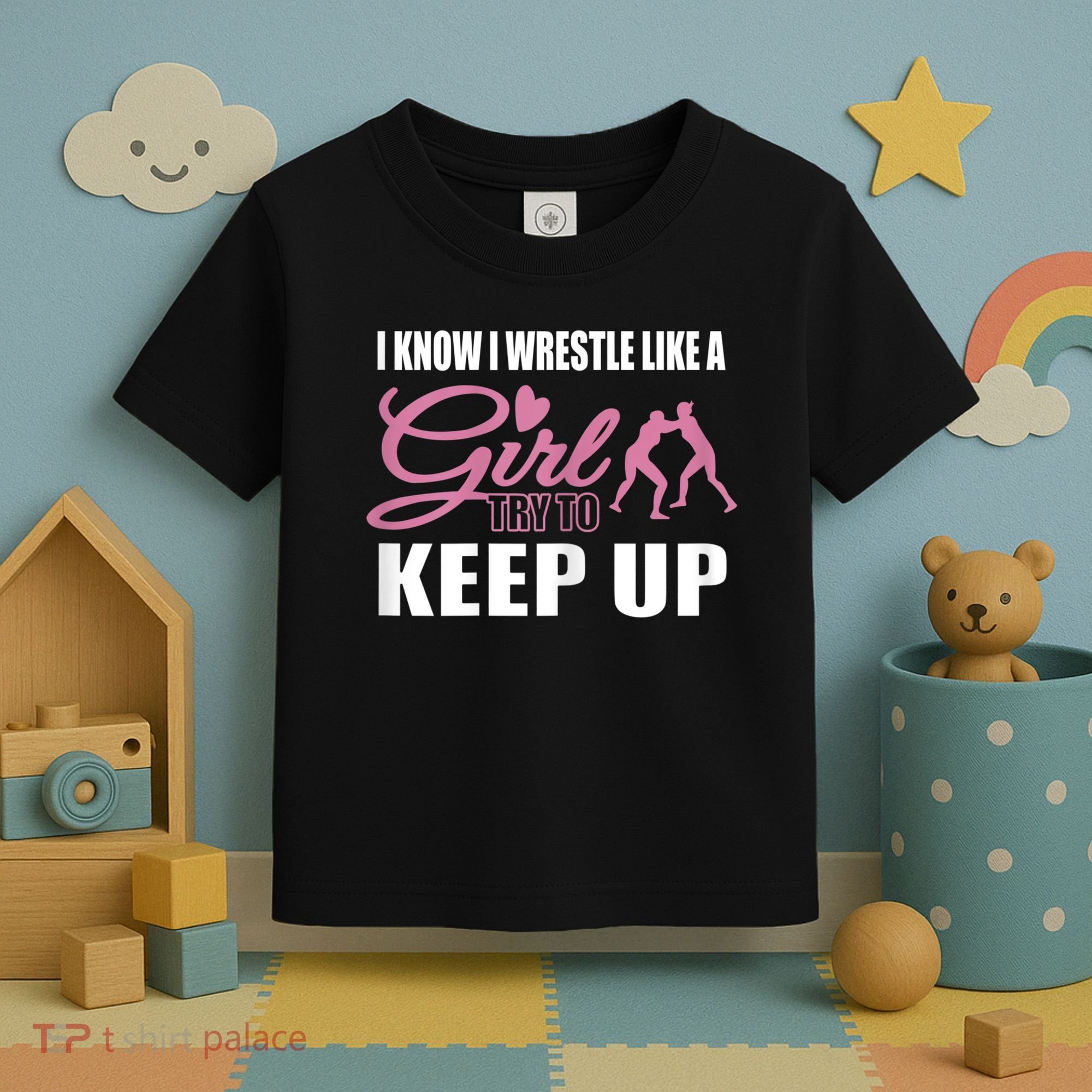Girls Wrestling Toddler T-Shirt