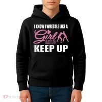 Girls Wrestling Kids Hoodie thumb 4