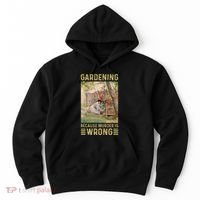 Gardener Women Gardening Because Murder Is Wrong Hoodie thumb 0