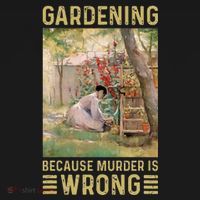 Gardener Women Gardening Because Murder Is Wrong Women's Hoodie thumb 2