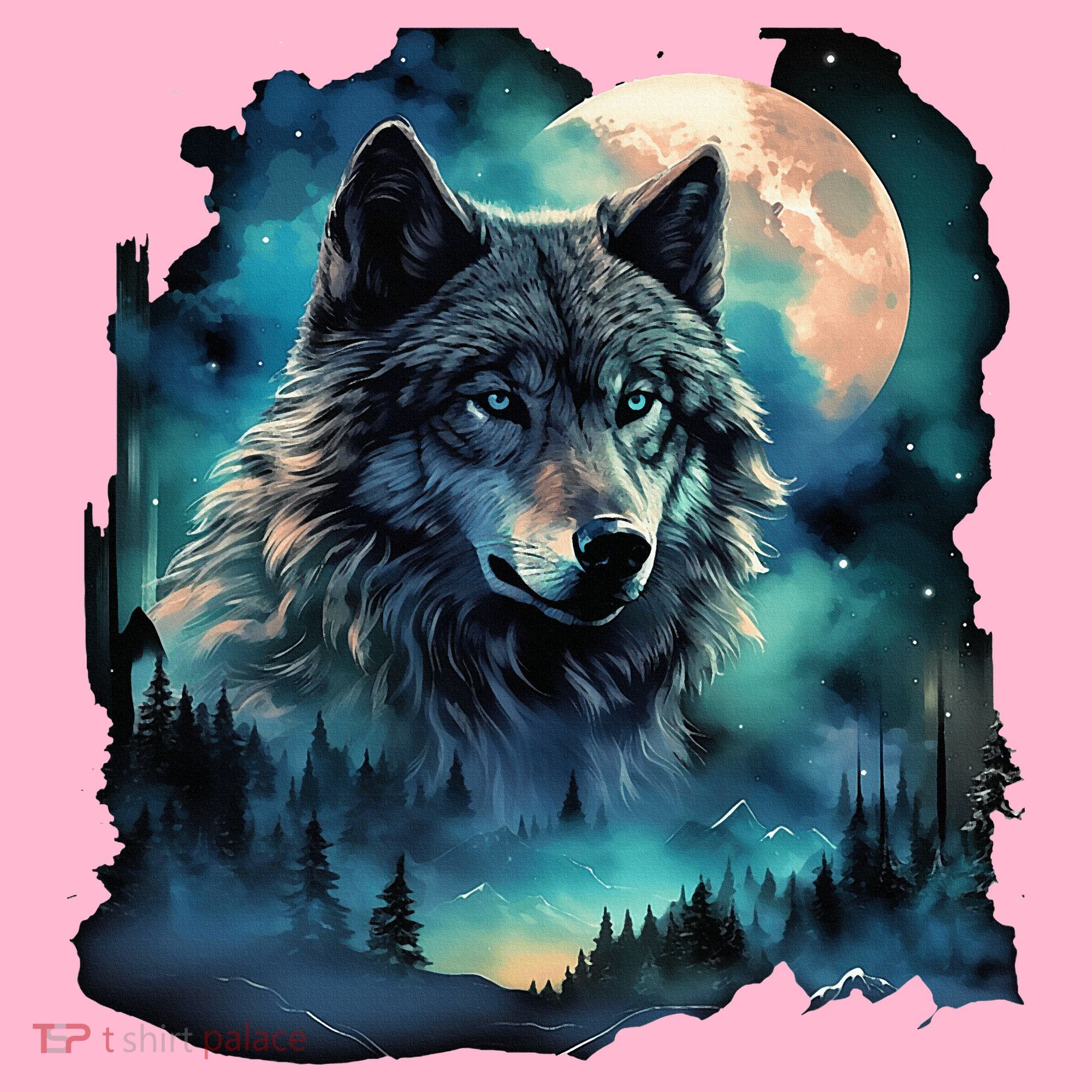 Grey Wolf Hunting Grounds Icy Moon Forest Galaxy Coaster