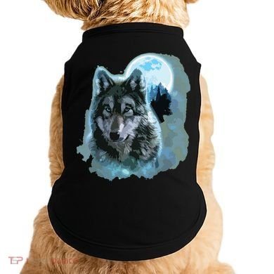 Grey Wolf Hunting Ground, Icy Moon, Forest, Galaxy Doggie Tank