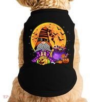 Gnome Witch Halloween Costume Pumpkin Autumn Fall Holiday Doggie Tank thumb 0