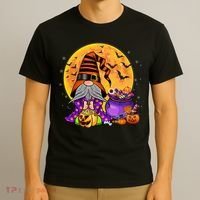 Gnome Witch Halloween Costume Pumpkin Autumn Fall Holiday T-Shirt thumb 3