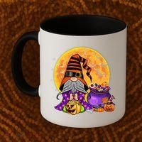 Gnome Witch Halloween Costume Pumpkin Autumn Fall Holiday Coffee Mug thumb 2