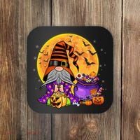 Gnome Witch Halloween Costume Pumpkin Autumn Fall Holiday Coaster thumb 0