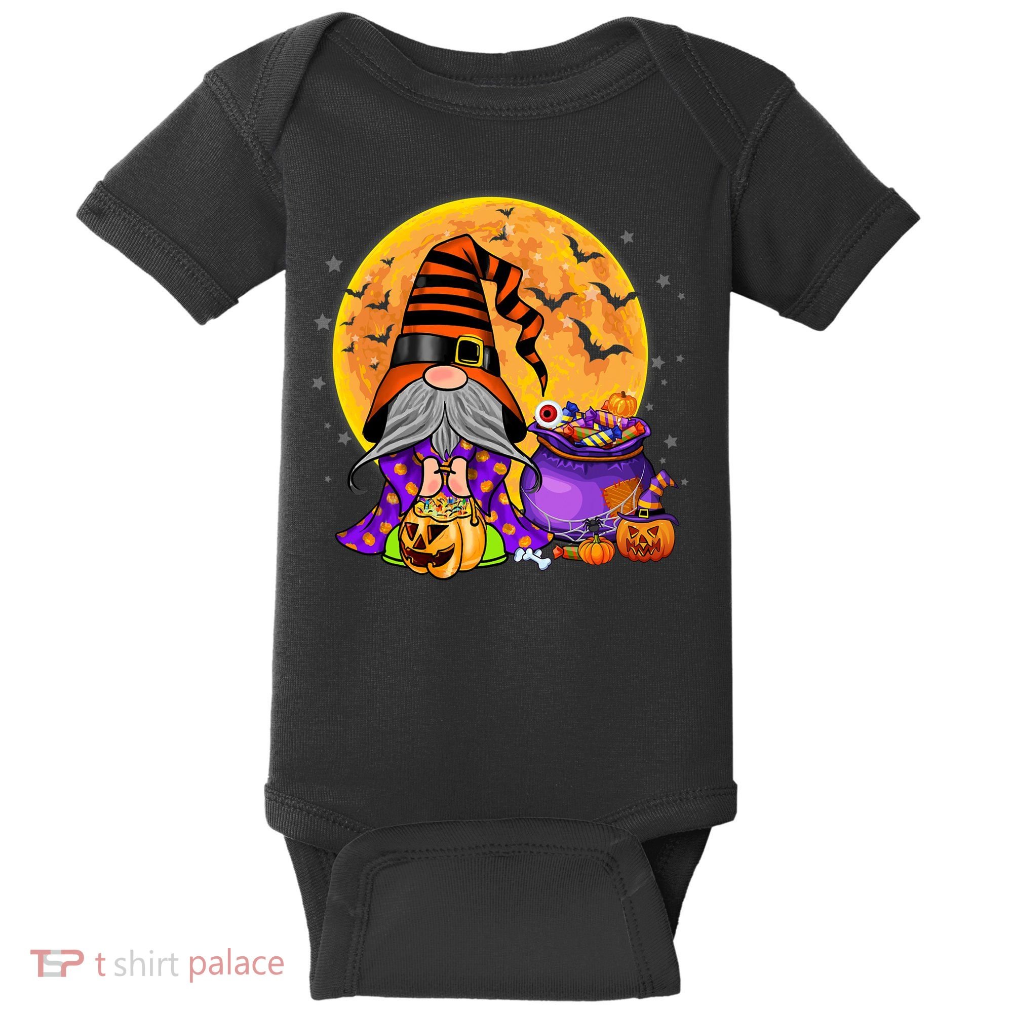 Gnome Witch Halloween Costume Pumpkin Autumn Fall Holiday Baby Bodysuit