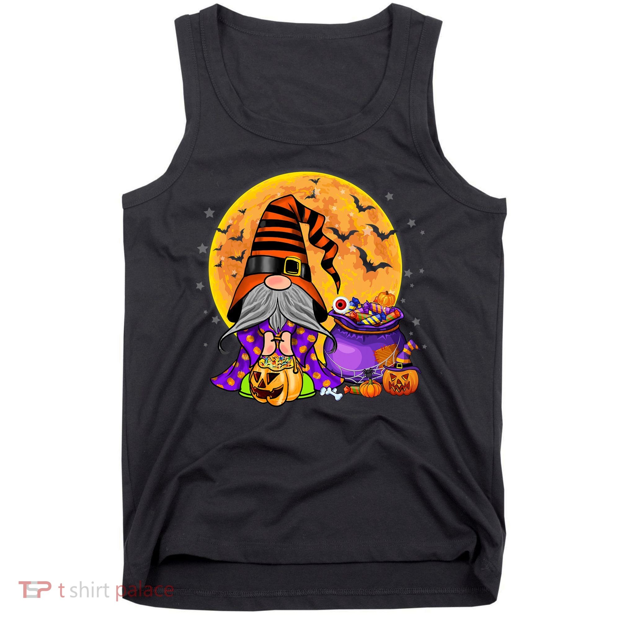 Gnome Witch Halloween Costume Pumpkin Autumn Fall Holiday Tank Top