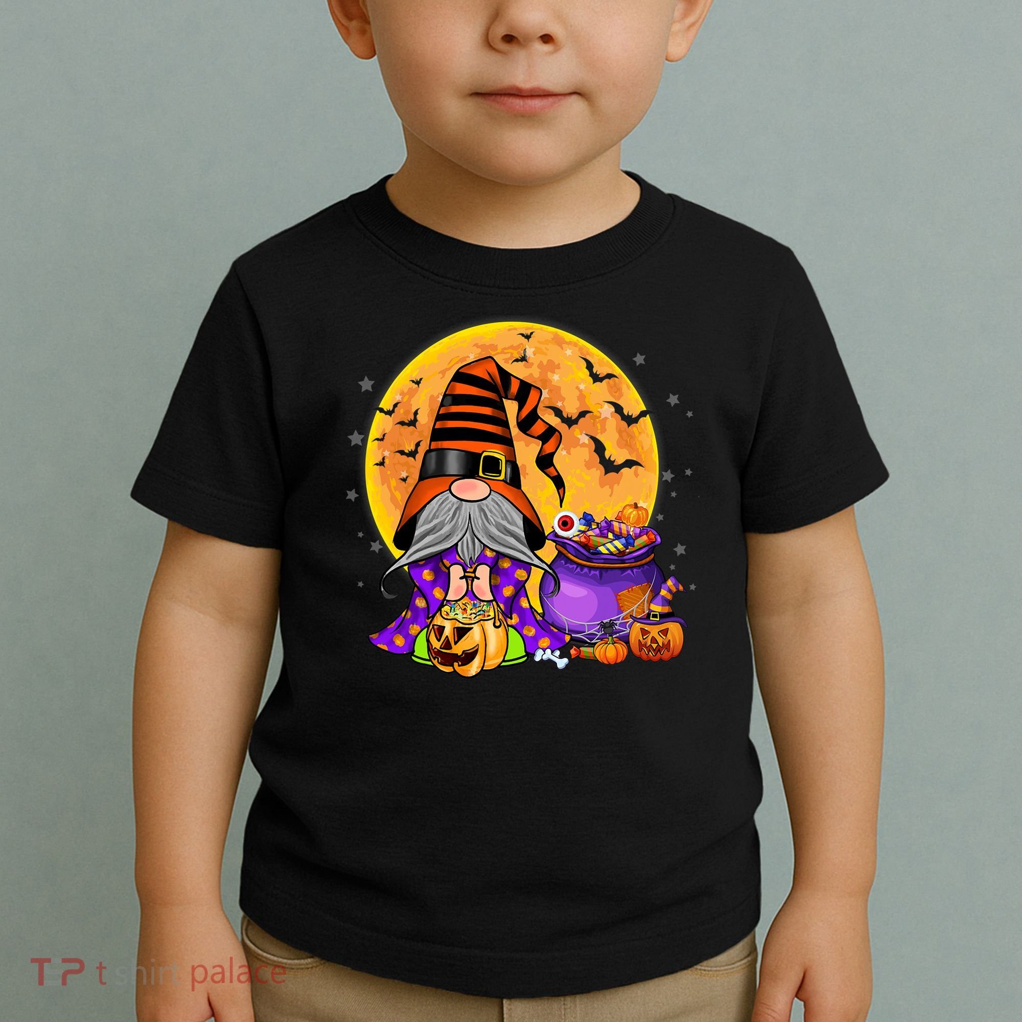 Gnome Witch Halloween Costume Pumpkin Autumn Fall Holiday Toddler T-Shirt