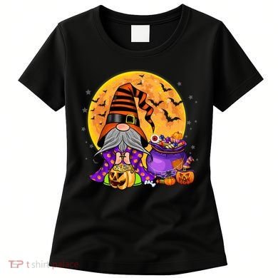 Gnome Witch Halloween Costume Pumpkin Autumn Fall Holiday Women's T-Shirt