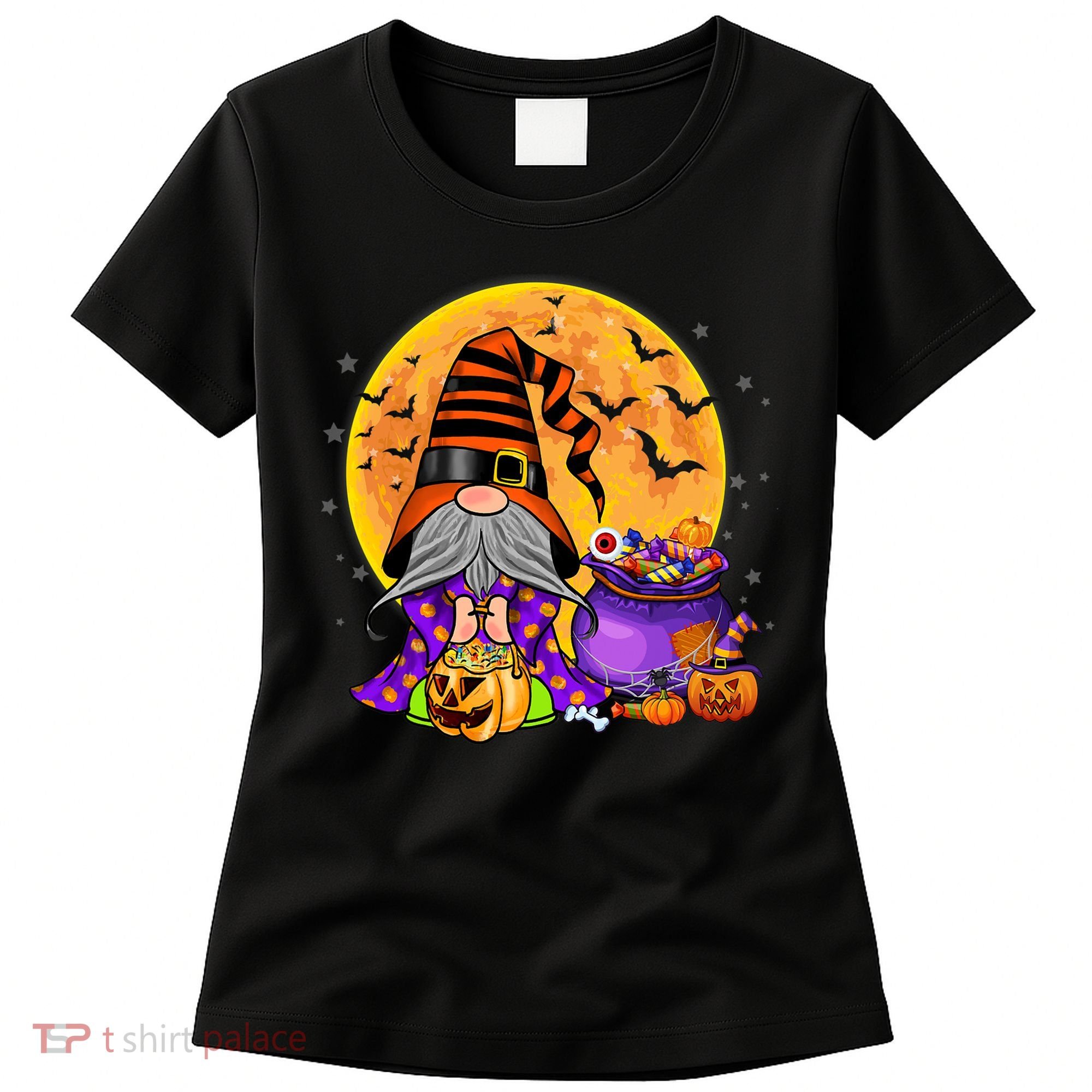 Gnome Witch Halloween Costume Pumpkin Autumn Fall Holiday Women's T-Shirt