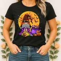 Gnome Witch Halloween Costume Pumpkin Autumn Fall Holiday Women's T-Shirt thumb 2