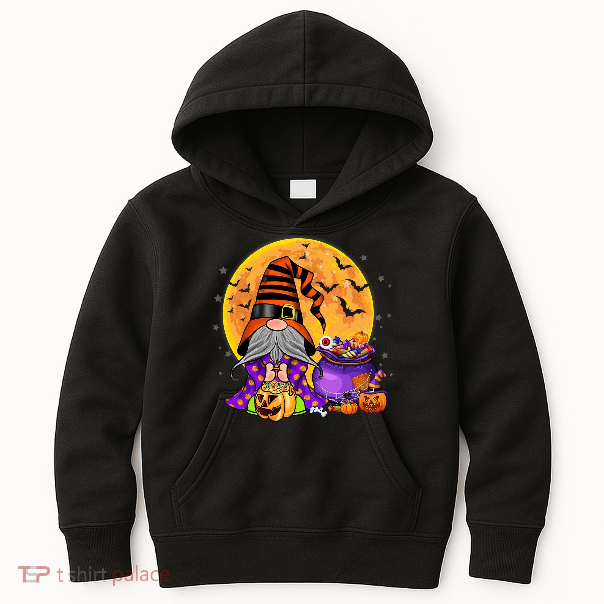 Gnome Witch Halloween Costume Pumpkin Autumn Fall Holiday Kids Hoodie