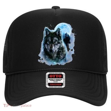 Grey Wolf Hunting Ground Icy Moon Forest Galaxy Hat