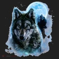 Grey Wolf Hunting Ground Icy Moon Forest Galaxy Hat thumb 2