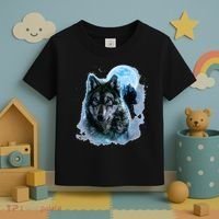 Grey Wolf Hunting Ground Icy Moon Forest Galaxy Toddler T-Shirt thumb 3