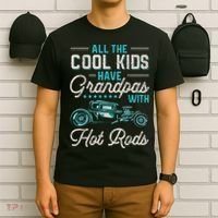 Grandpas With Hot Rods Funny Vintage Hotrod Classic Car T-Shirt thumb 6