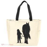 Girl With Horse Tote Bag thumb 0