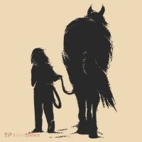Girl With Horse Tote Bag thumb 4