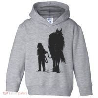 Girl With Horse Toddler Hoodie thumb 0
