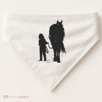 Girl With Horse USA-Made Doggie Bandana thumb 0