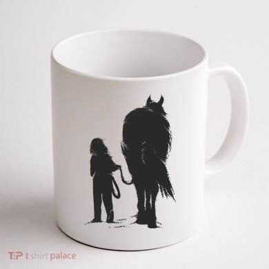 Girl With Horse Coffee Mug back