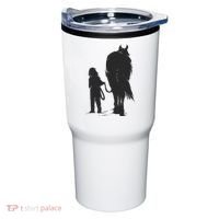 Girl With Horse Tumbler thumb 0