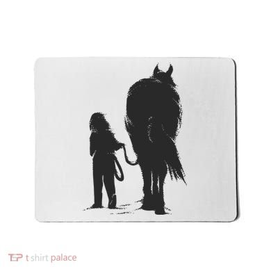 Girl With Horse Mousepad