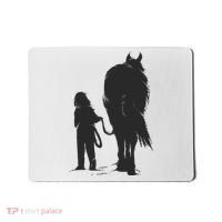 Girl With Horse Mousepad thumb 0
