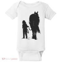 Girl With Horse Baby Bodysuit thumb 0