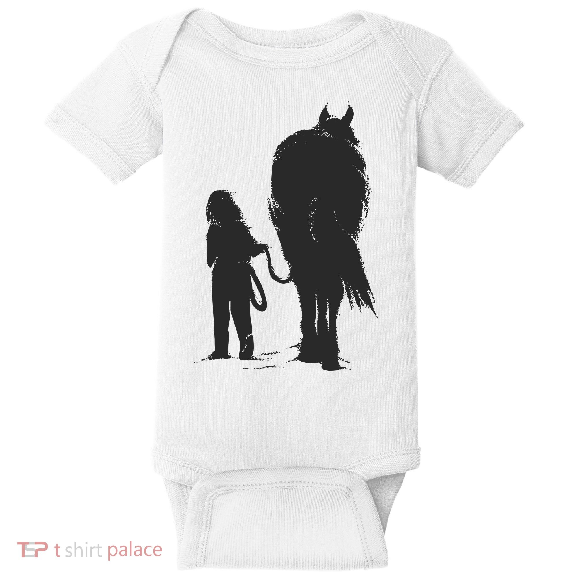 Girl With Horse Baby Bodysuit