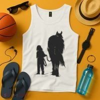 Girl With Horse Tank Top thumb 4