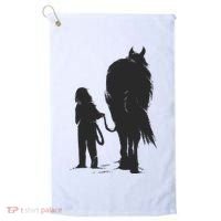 Girl With Horse Golf Towel thumb 0