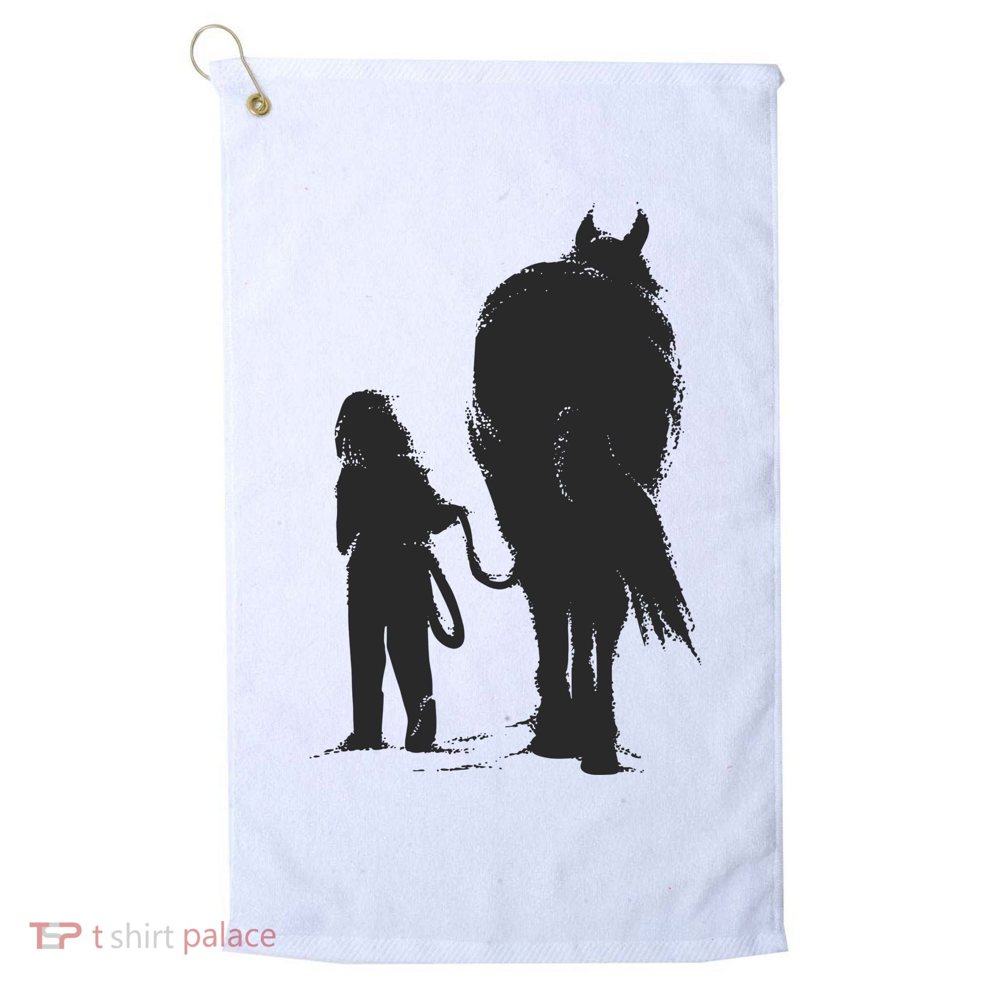 Girl With Horse Golf Towel