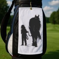 Girl With Horse Golf Towel thumb 2