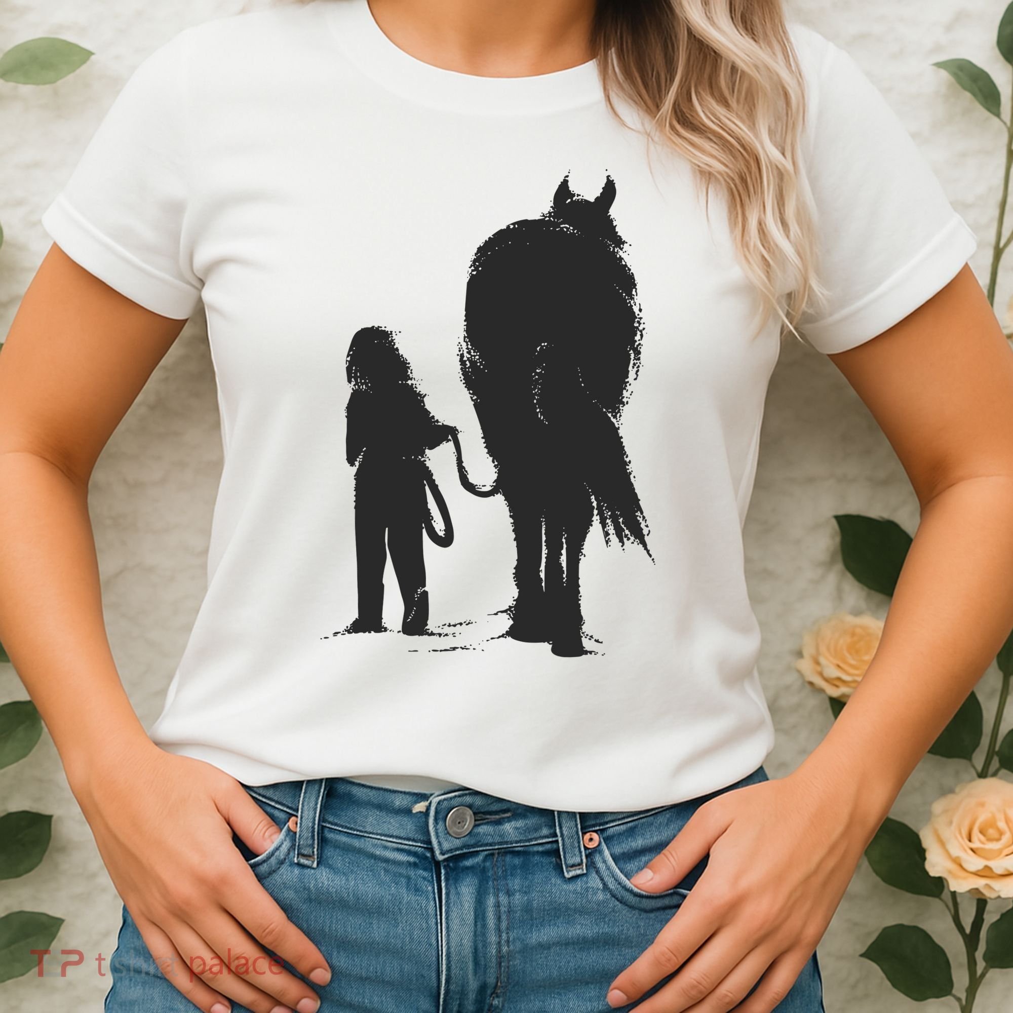 Girl With Horse Women's T-Shirt