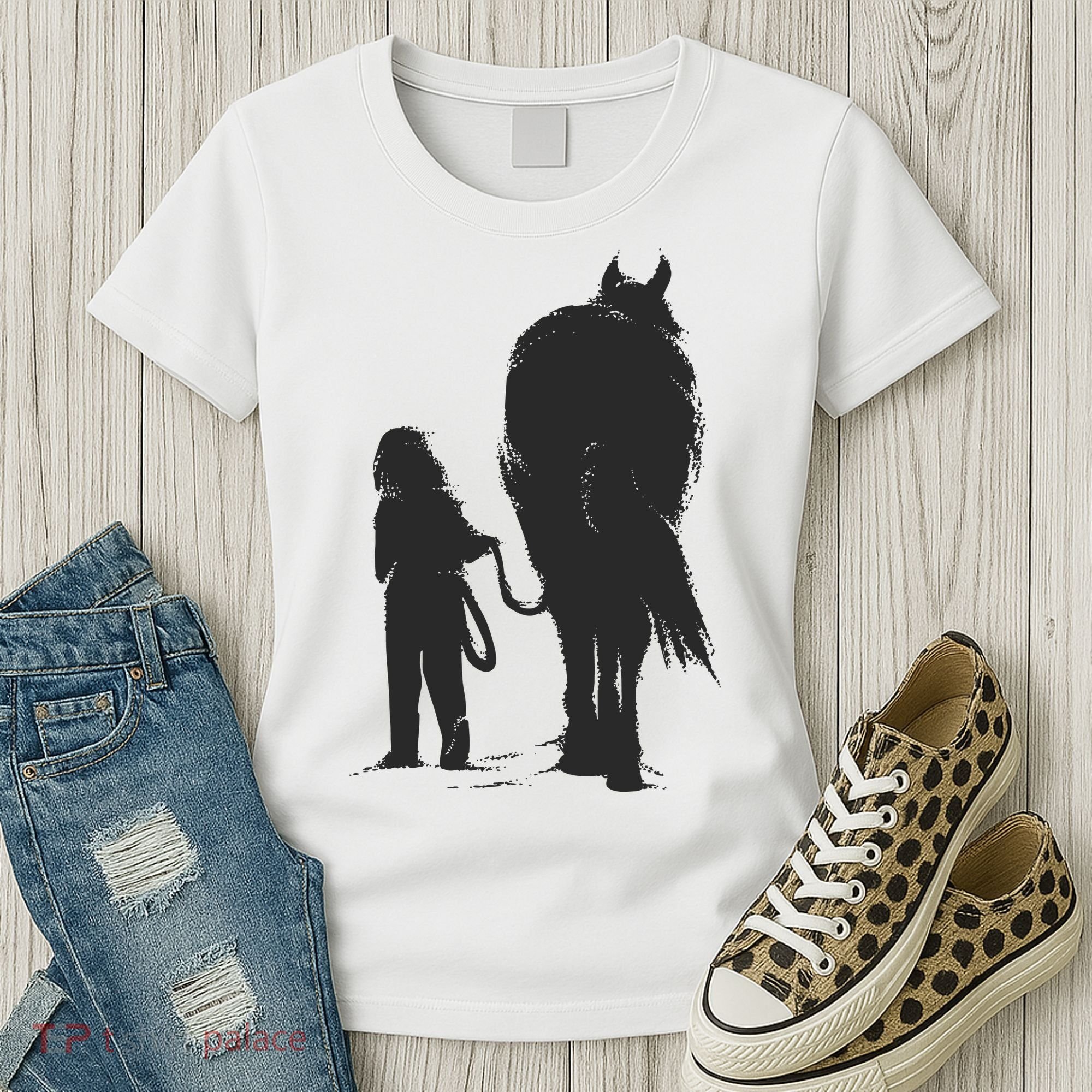 Girl With Horse Women's T-Shirt