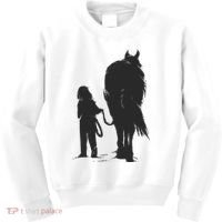 Girl With Horse Kids Sweatshirt thumb 0
