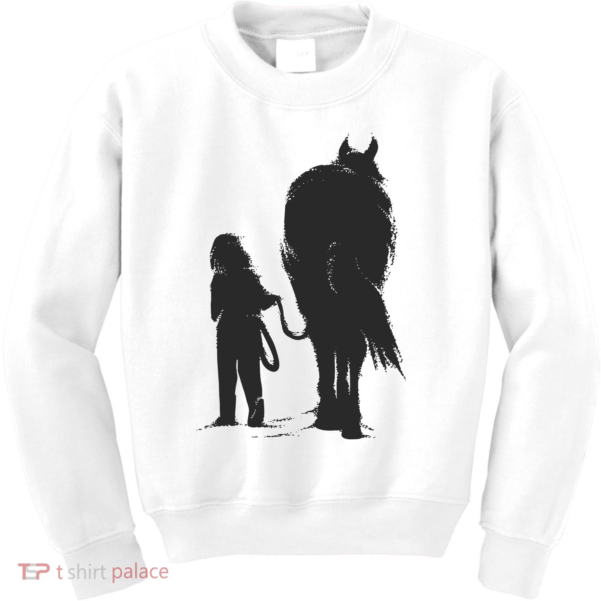 Girl With Horse Kids Sweatshirt