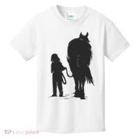 Girl With Horse Kids T-Shirt thumb 0