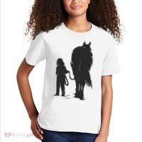 Girl With Horse Kids T-Shirt thumb 2