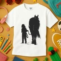 Girl With Horse Kids T-Shirt thumb 3