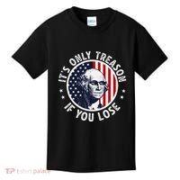 George Washington ItS Only Treason If You Lose Kids T-Shirt thumb 0