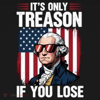 George Washington Its Only Treason If You Lose USA-Made Doggie Bandana thumb 2